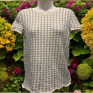 Armani Collezioni Gray  and cream top size 10